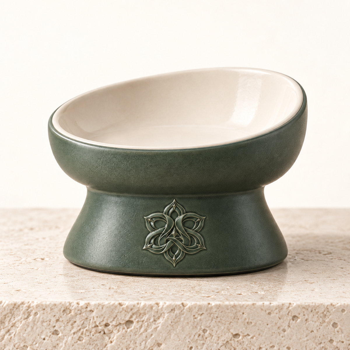 Avernoza® Contour Elevated Ceramic Cat Bowl