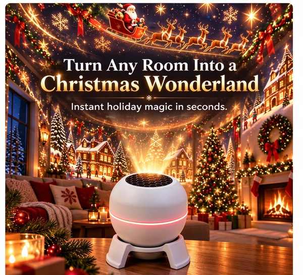 🆕💡🌲Turn Any Room Into a Christmas Wonderland –⏳ Holiday Projection Night Light