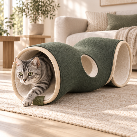 Avernoza® Fold Wool-Felt Play Tunnel