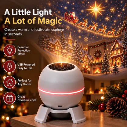 🆕💡🌲Turn Any Room Into a Christmas Wonderland –⏳ Holiday Projection Night Light