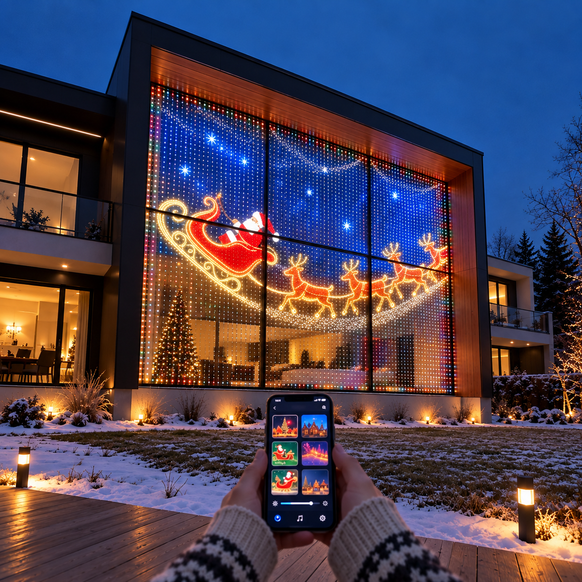 🎄 DIY Bluetooth Christmas Curtain Lights | Create Your Own Light Show ✨