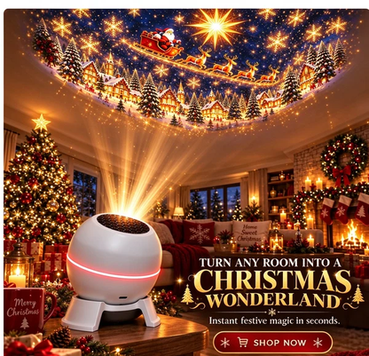 🆕💡🌲Turn Any Room Into a Christmas Wonderland –⏳ Holiday Projection Night Light