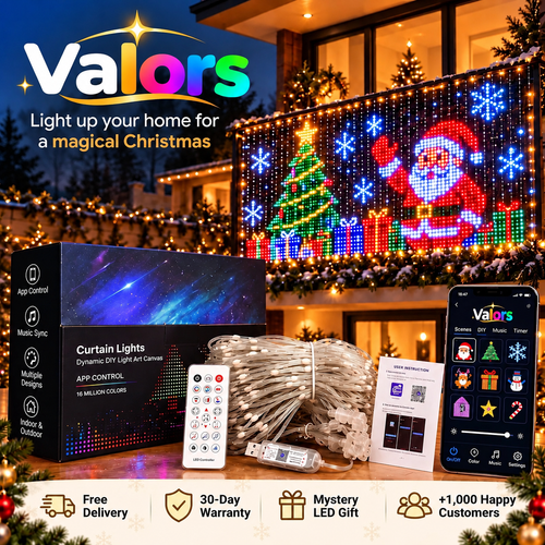 🎄 DIY Bluetooth Christmas Curtain Lights | Create Your Own Light Show ✨