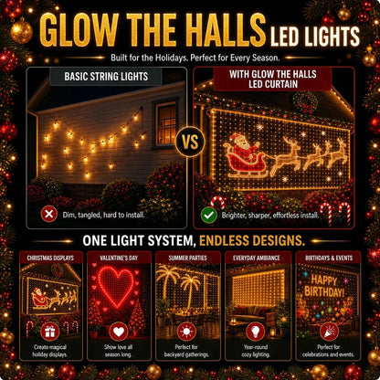 🧱📲Smart RGB LED Curtain Lights|🪟 Your Home. Your Holiday Light Show. All from Your Phone.