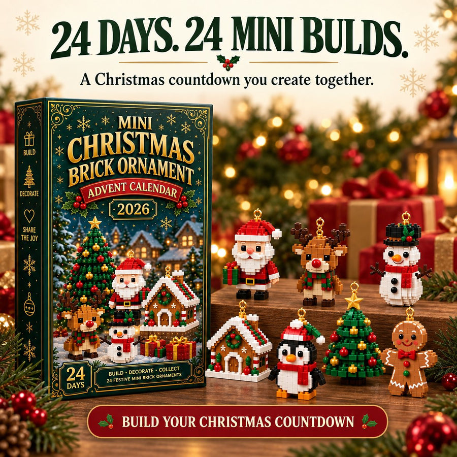 🎄🧱 Last day to save 49% –  ⏳24-Day Mini Christmas Ornament Advent Calendar | 24 unique festive buildable designs with hanging loops—perfect for decorating Christmas trees, wreaths, and holiday displays