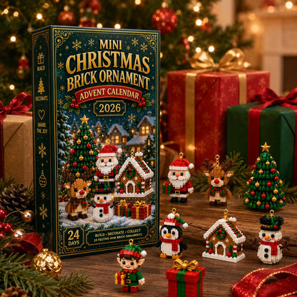 🧱 Last day to save 49% –  ⏳24-Day Mini Christmas Ornament Advent Calendar | 24 unique festive buildable designs with hanging loops—perfect for decorating Christmas trees, wreaths, and holiday displays（upsell）