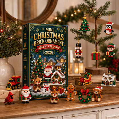 🧱 Last day to save 49% –  ⏳24-Day Mini Christmas Ornament Advent Calendar | 24 unique festive buildable designs with hanging loops—perfect for decorating Christmas trees, wreaths, and holiday displays（upsell）